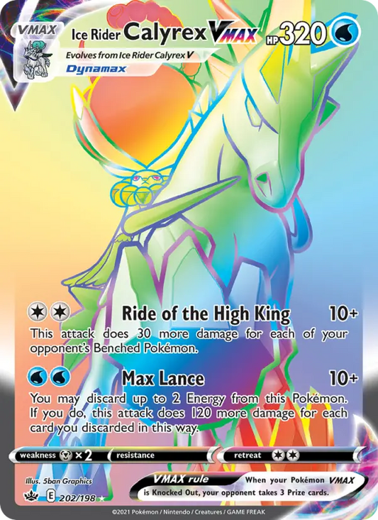 Ice Rider Calyrex VMAX 202 Chilling Reign Pokesingles