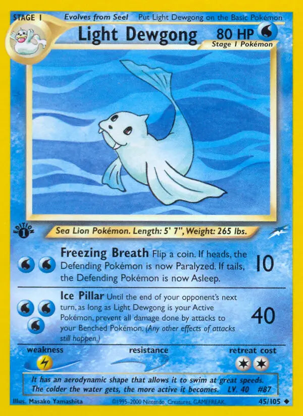 Light Dewgong 45 Neo Destiny Pokesingles