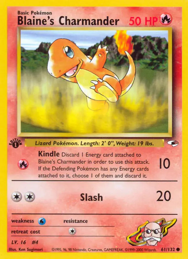 Blaine's Charmander 61 Gym Heroes Pokesingles