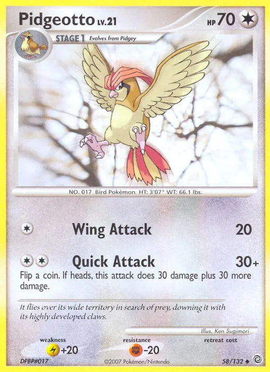 Pidgeotto 58 Secret Wonders Pokesingles