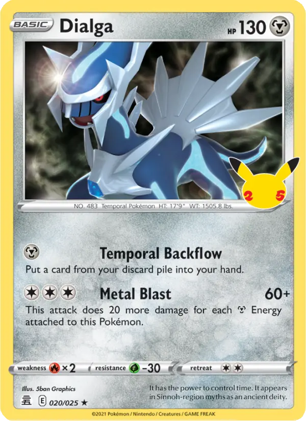 Dialga 20 Celebrations Pokesingles
