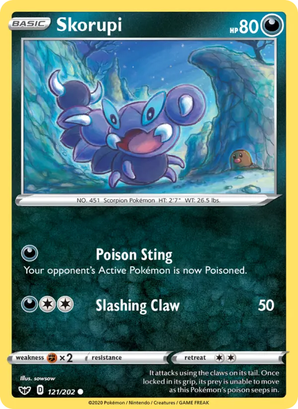 Skorupi 121 Sword & Shield Pokesingles