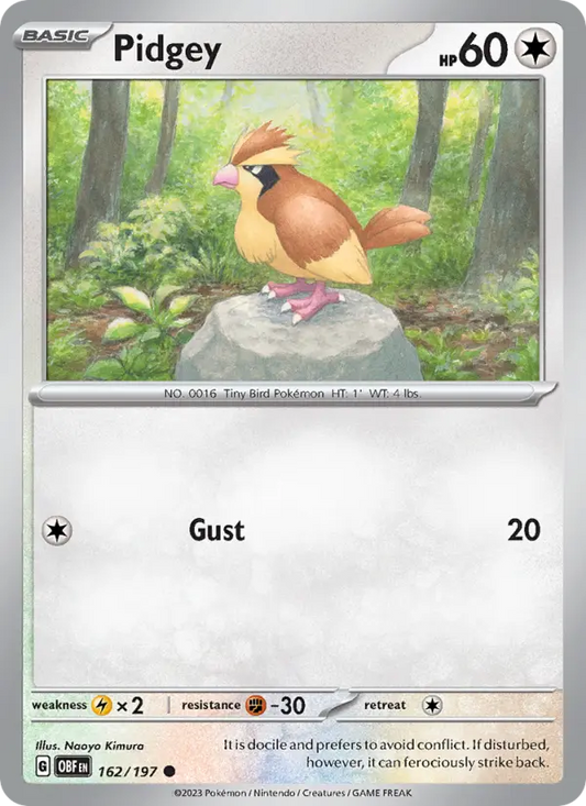 Pidgey 162 Obsidian Flames Pokesingles