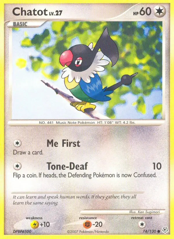 Chatot 74 Diamond & Pearl Pokesingles