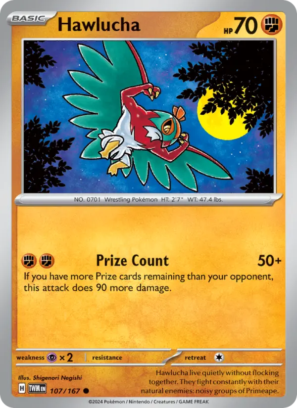 Hawlucha 107 Twilight Masquerade Pokesingles