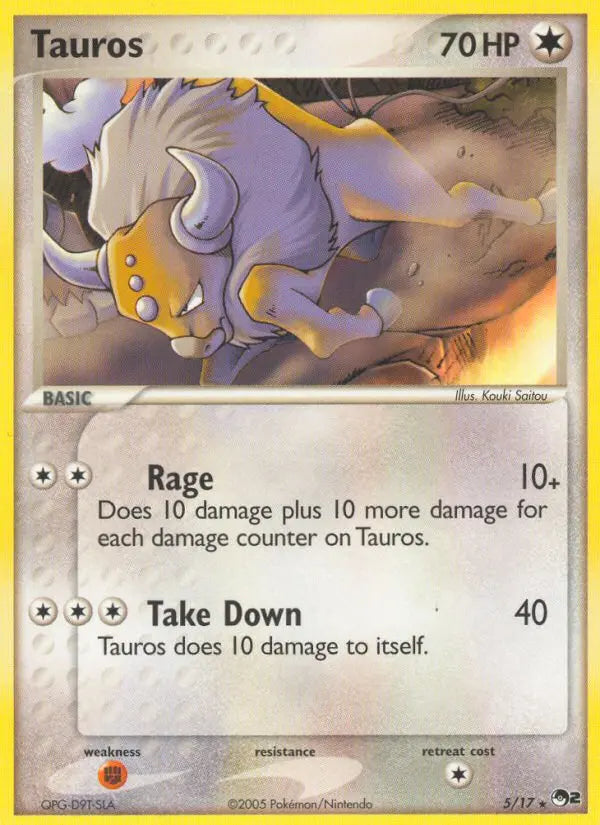 Tauros 5 POP Series 2 Pokesingles