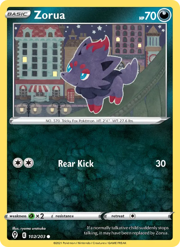Zorua 102 Evolving Skies Pokesingles