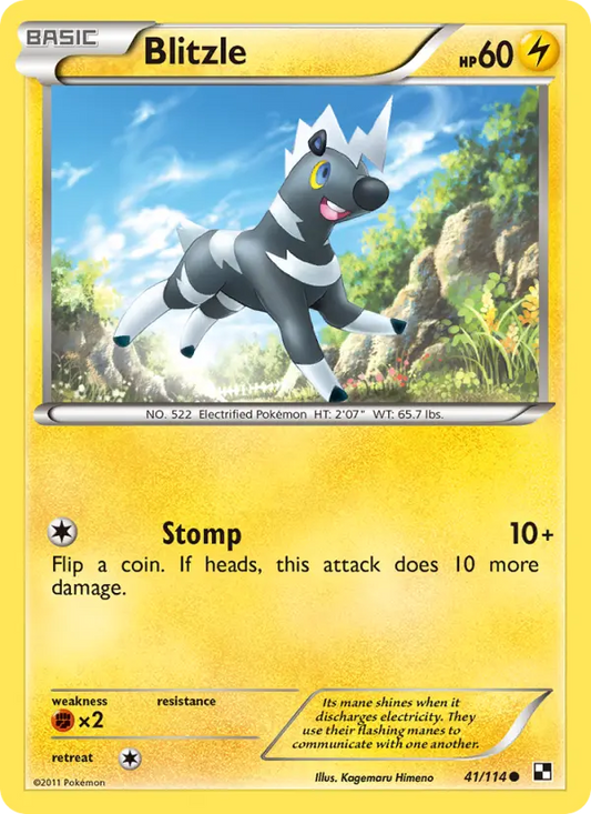 Blitzle 41 Black & White Pokesingles
