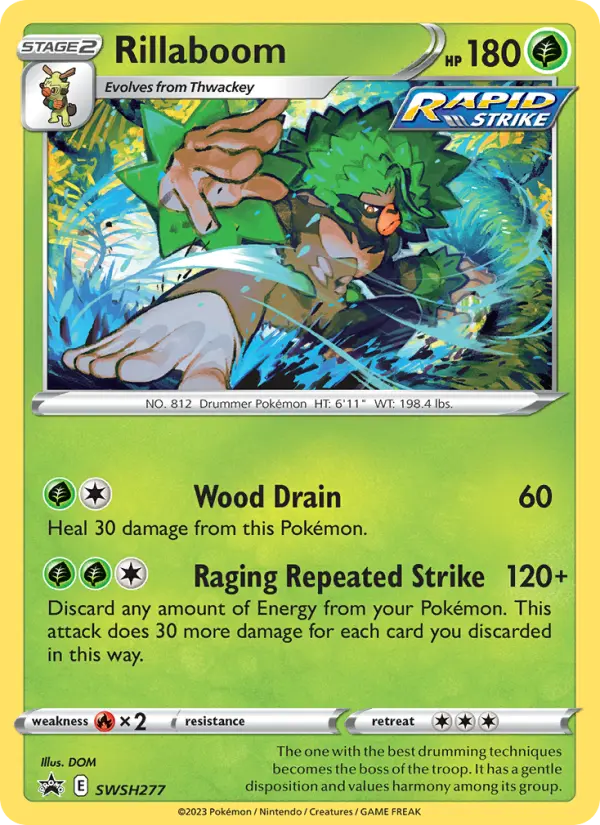 Rillaboom SWSH277 SWSH Black Star Promos Pokesingles