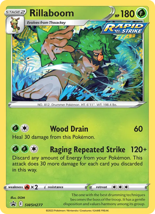 Rillaboom SWSH277 SWSH Black Star Promos Pokesingles