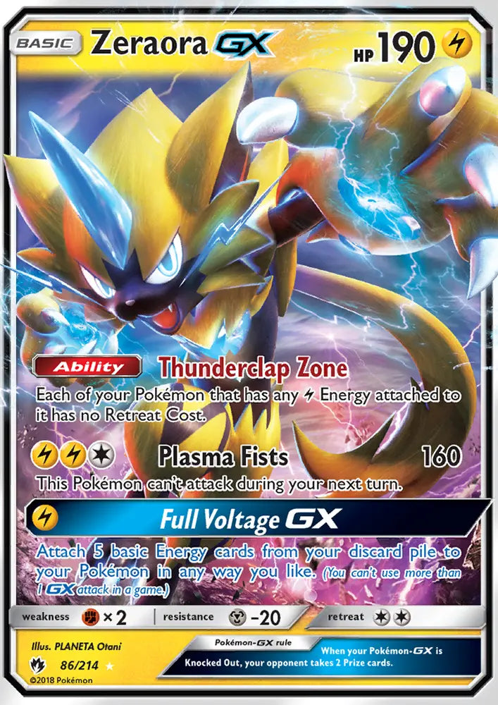Zeraora GX 86 Lost Thunder Pokesingles