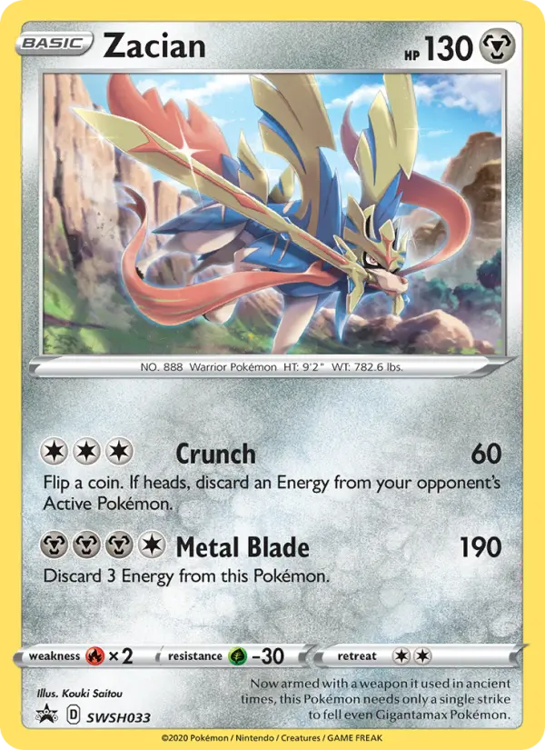 Zacian SWSH033 SWSH Black Star Promos Pokesingles