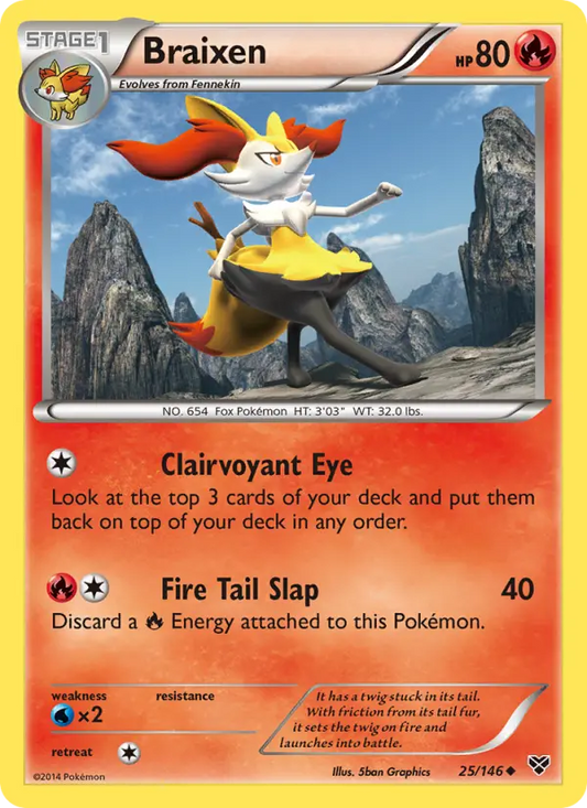 Braixen 25 XY Pokesingles