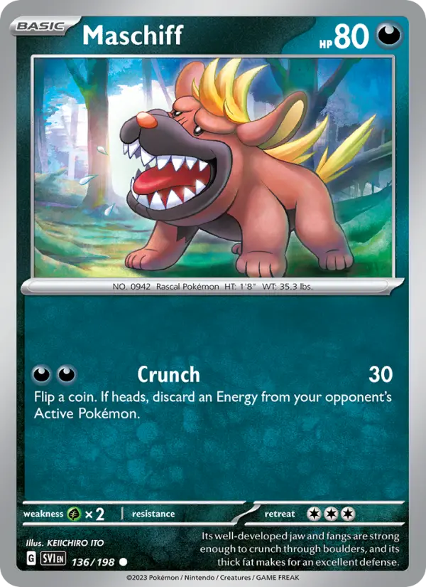 Maschiff 136 Scarlet & Violet Pokesingles