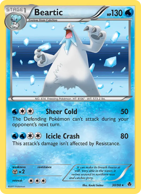 Beartic 30 Emerging Powers Pokesingles