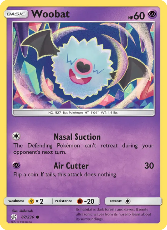 Woobat 87 Cosmic Eclipse Pokesingles