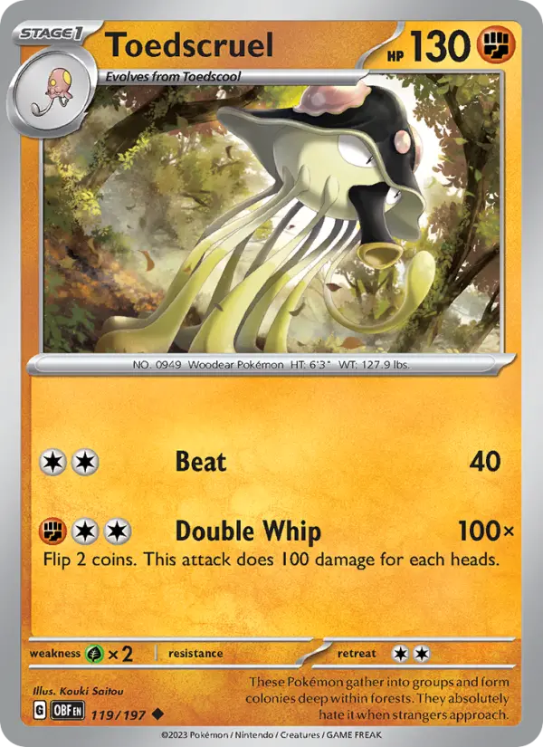 Toedscruel 119 Obsidian Flames Pokesingles