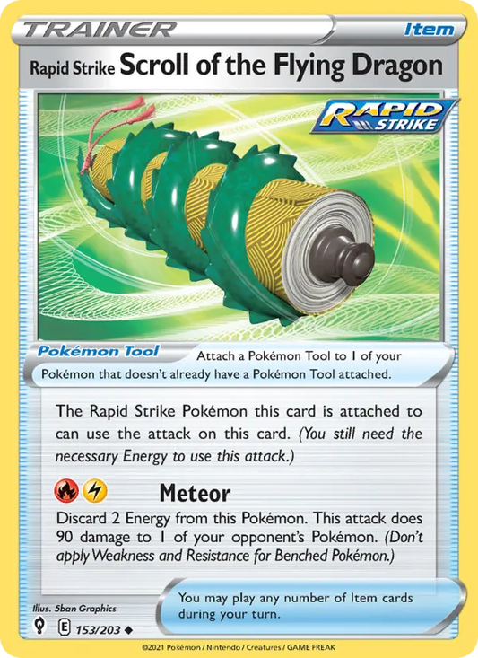 Rapid Strike Scroll of the Flying Dragon 153 Evolving Skies Pokesingles