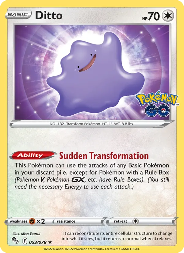 Ditto 53 Pokémon GO Pokesingles