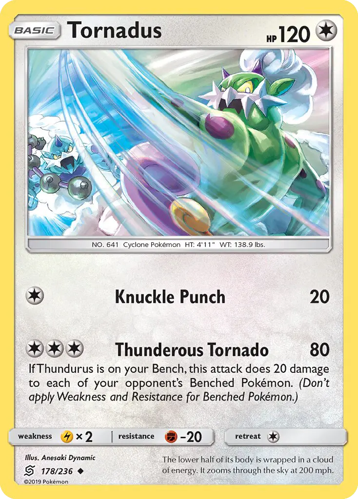 Tornadus 178 Unified Minds Pokesingles