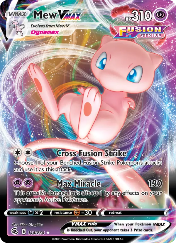 Mew VMAX 114 Fusion Strike Pokesingles