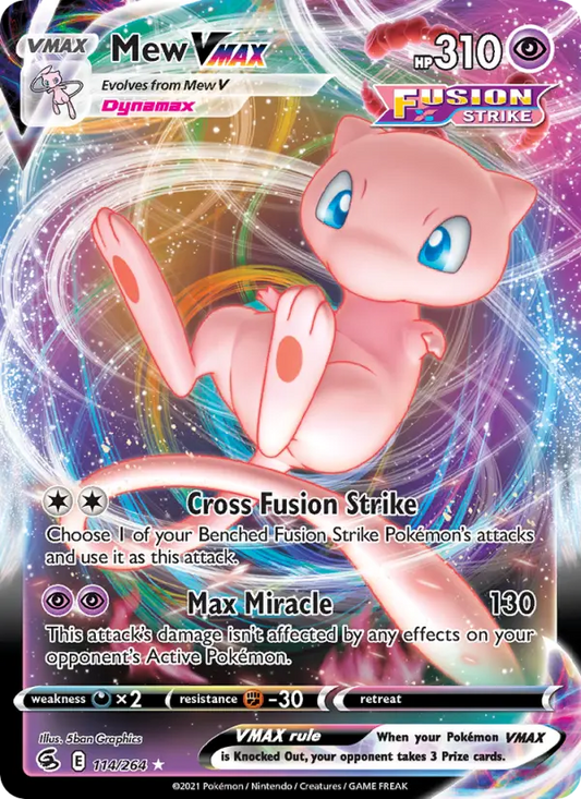 Mew VMAX 114 Fusion Strike Pokesingles
