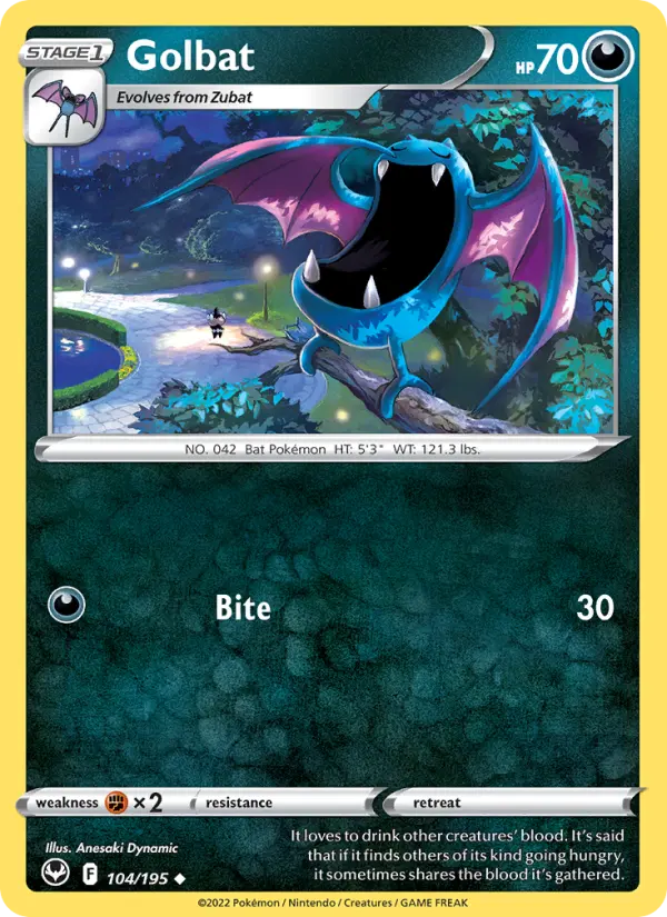 Golbat 104 Silver Tempest Pokesingles
