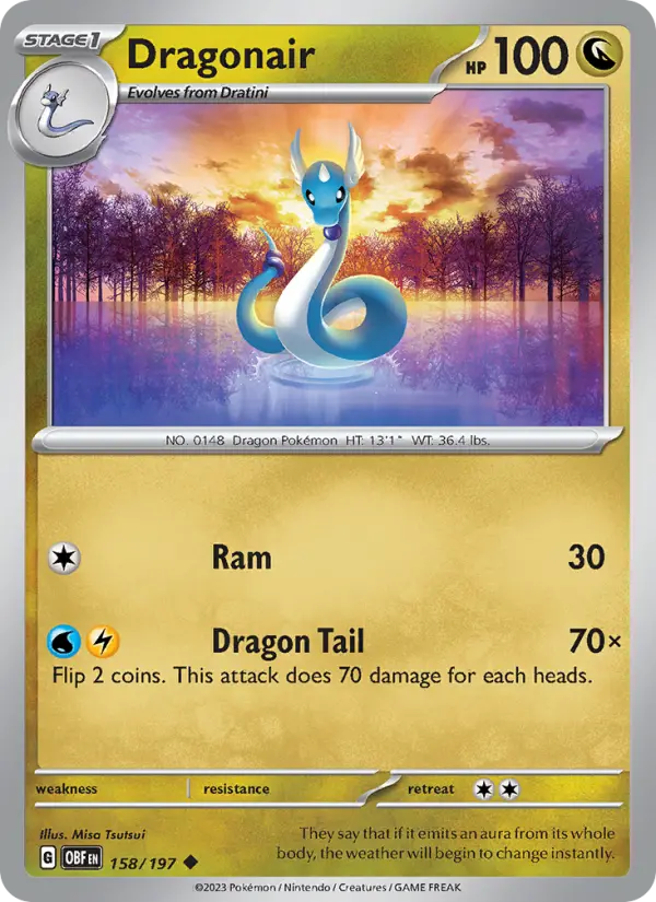 Dragonair 158 Obsidian Flames Pokesingles