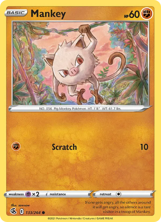 Mankey 133 Fusion Strike Pokesingles