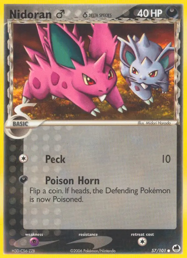 Nidoran♂ δ 57 Dragon Frontiers Pokesingles