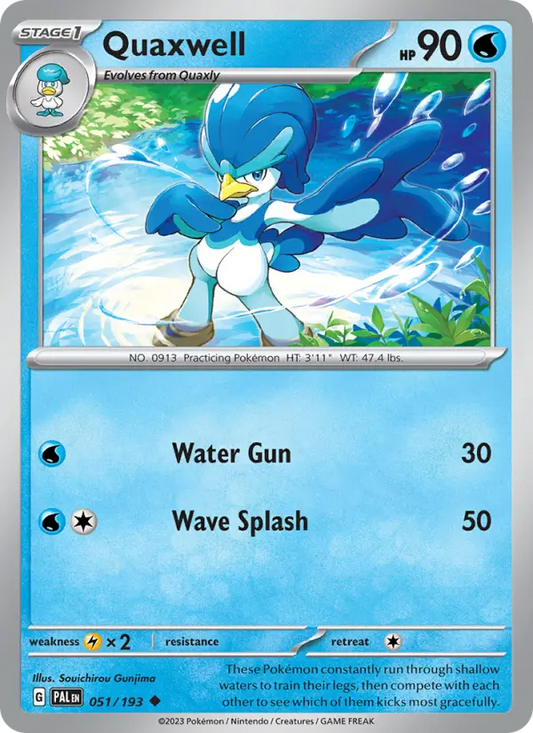 Quaxwell 51 Paldea Evolved Pokesingles