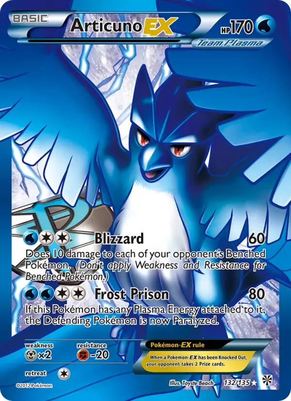 Articuno-EX 132 Plasma Storm Pokesingles