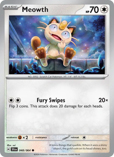 Meowth 48 Shrouded Fable Pokesingles