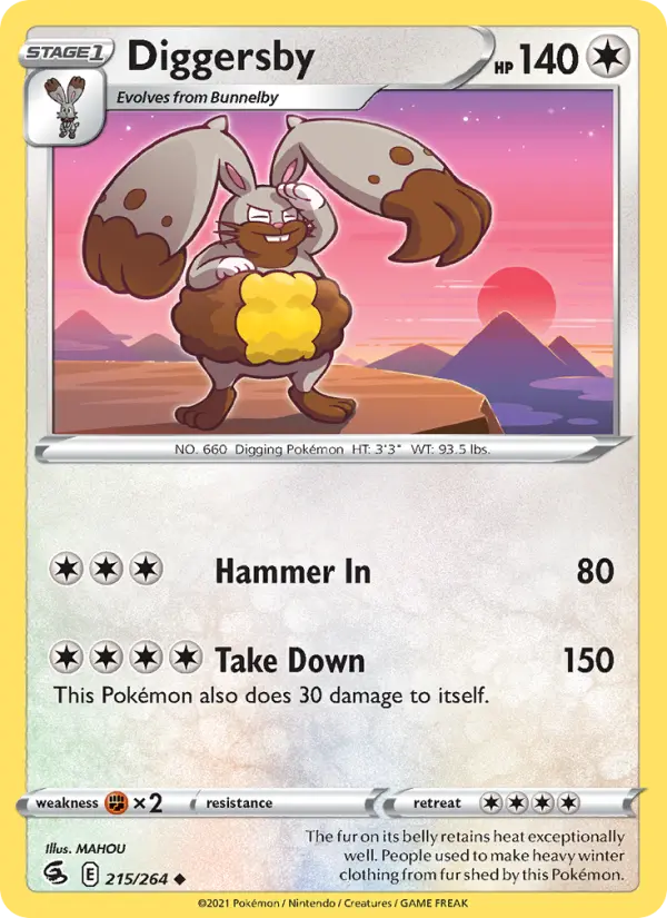 Diggersby 215 Fusion Strike Pokesingles