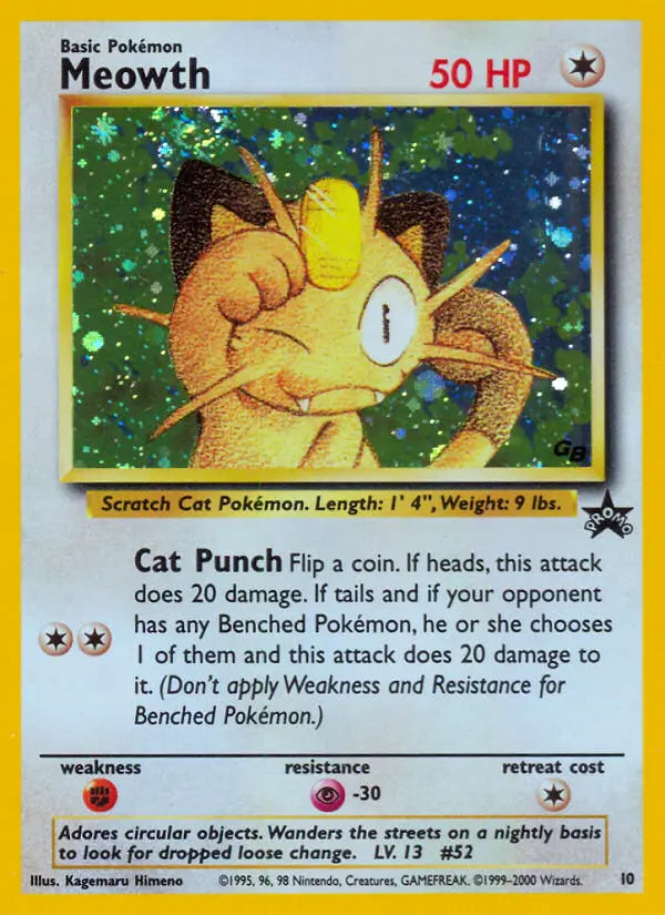 Meowth 10 Wizards Black Star Promos Pokesingles