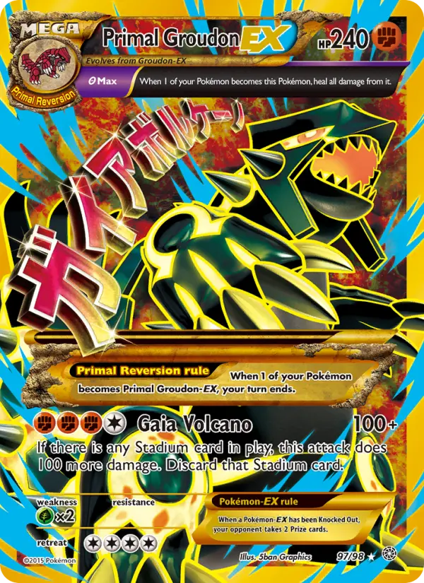 Primal Groudon EX 97 Ancient Origins Pokesingles