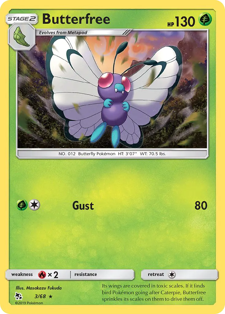 Butterfree 3 Hidden Fates Pokesingles