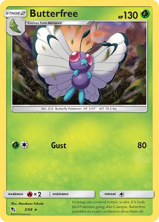 Butterfree 3 Hidden Fates Pokesingles