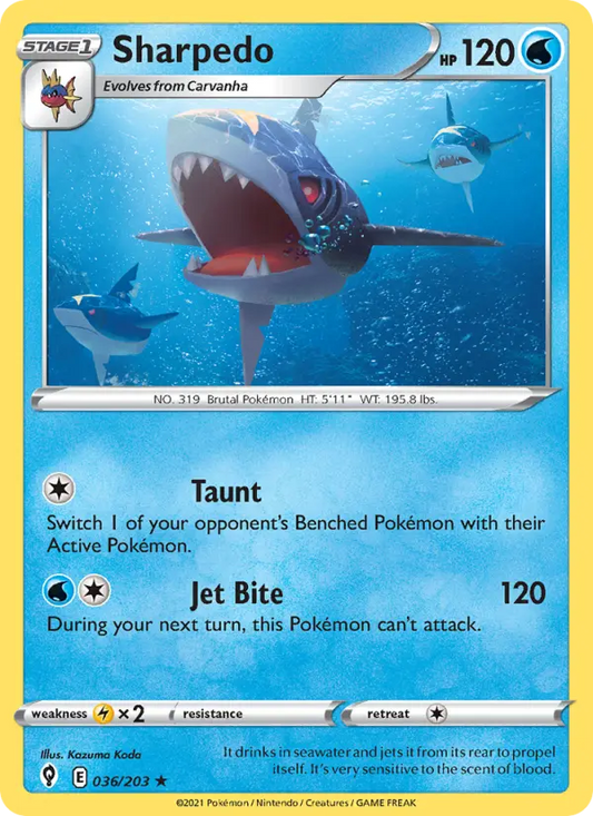 Sharpedo 36 Evolving Skies Pokesingles