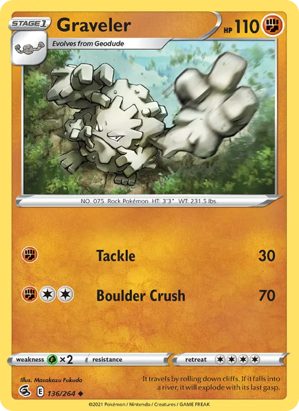 Graveler 136 Fusion Strike Pokesingles