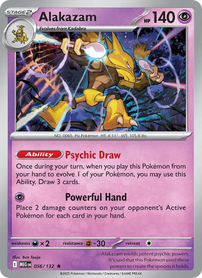Alakazam 56 Mega Evolution Pokesingles