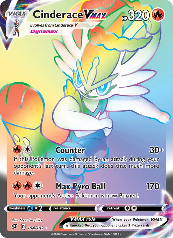 Cinderace VMAX 194 Rebel Clash Pokesingles