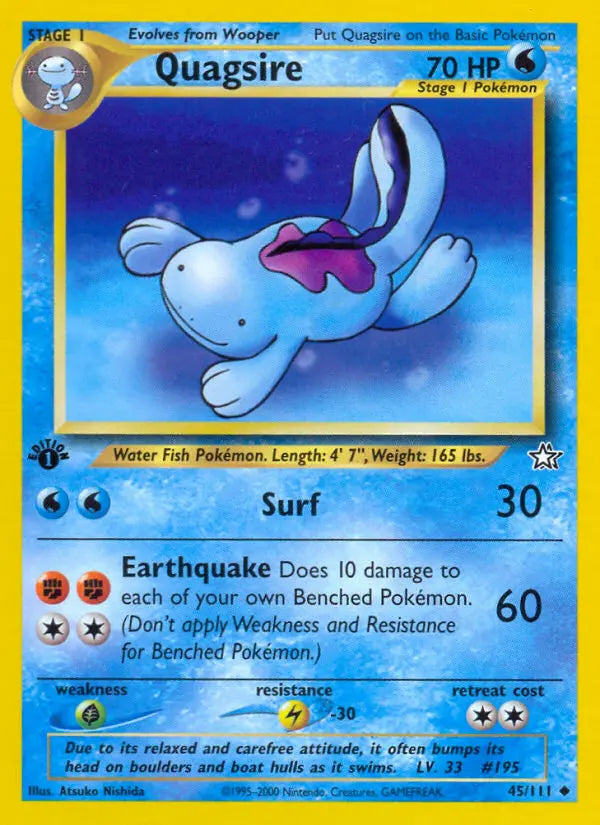 Quagsire 45 Neo Genesis Pokesingles