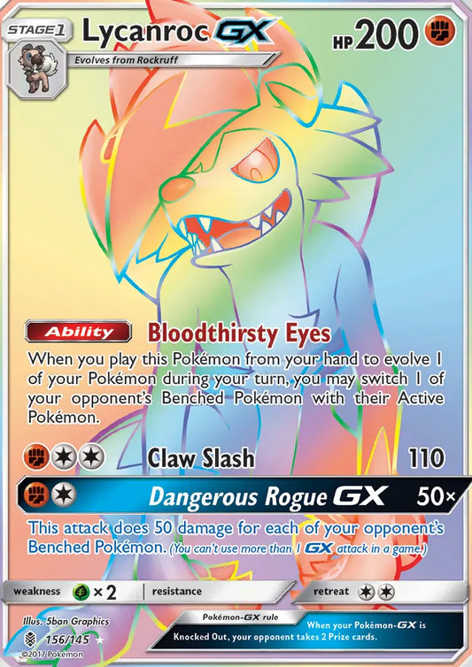 Lycanroc GX 156 Guardians Rising Pokesingles