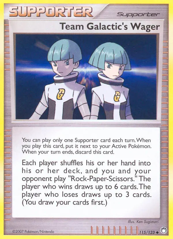 Team Galactic's Wager 115 Mysterious Treasures Pokesingles
