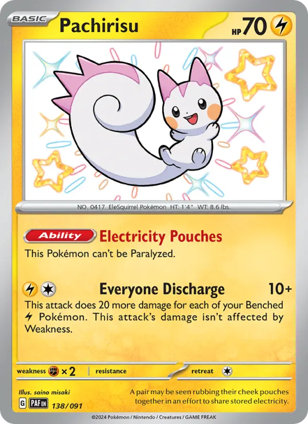 Pachirisu 138 Paldean Fates Pokesingles