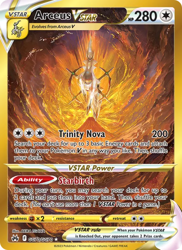Arceus VSTAR GG70 Crown Zenith Pokesingles