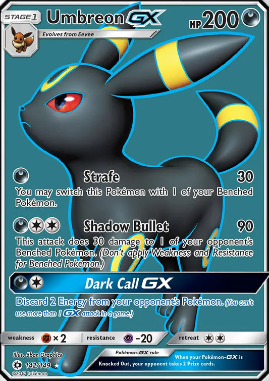Umbreon GX 142 Sun & Moon Pokesingles