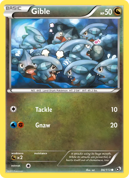 Gible 94 Legendary Treasures Pokesingles