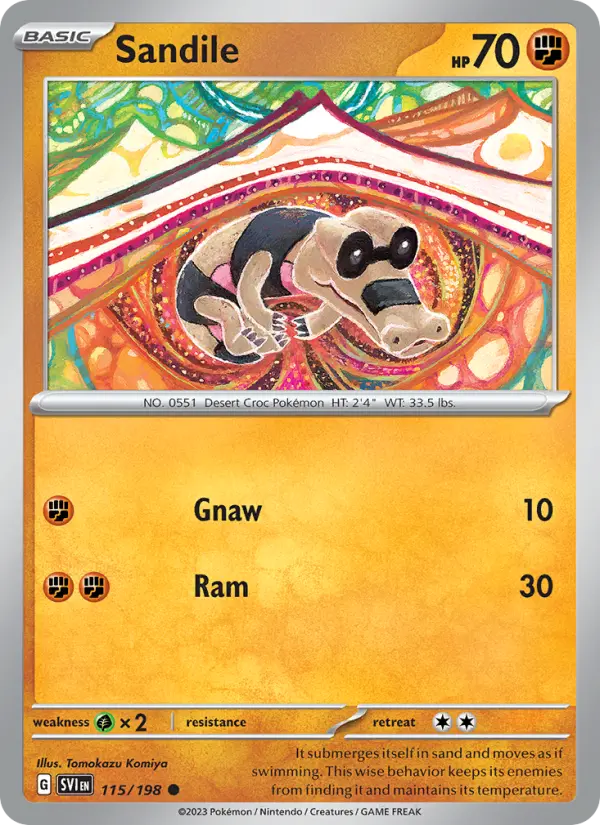 Sandile 115 Scarlet & Violet Pokesingles
